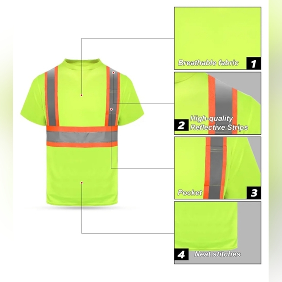High Visibility Reflective Work Shirt Bundle - Picture 3 of 5